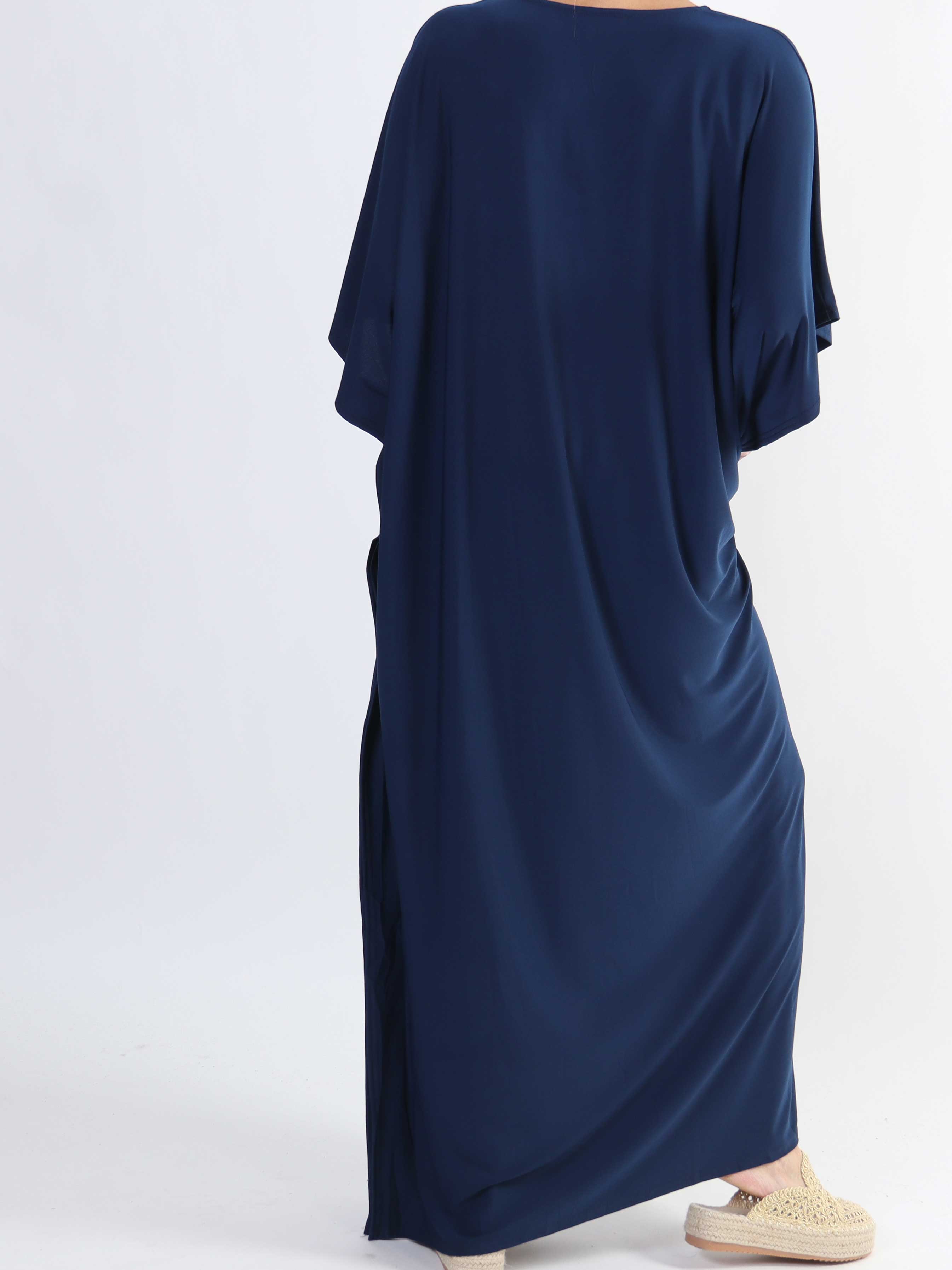 Azmina Plain Long - enfärgad stretchig tunika i stora storlekar